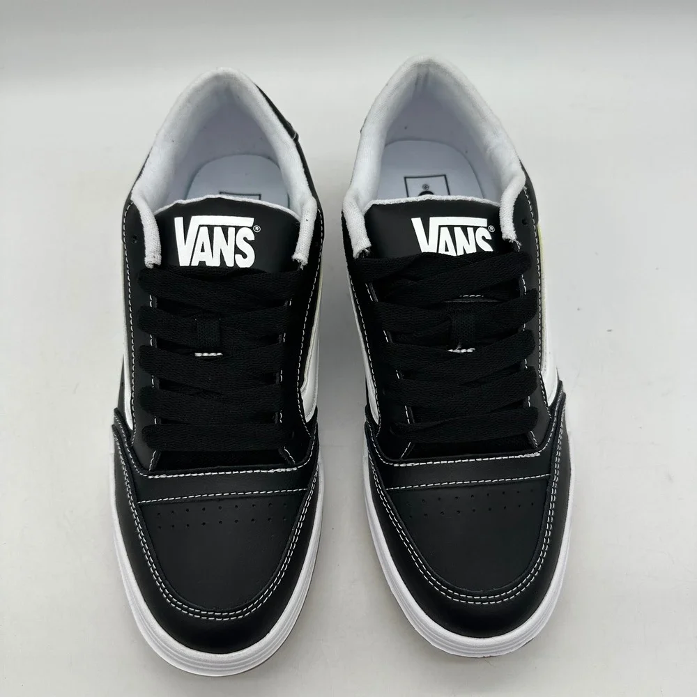 Vans 721356 Mens Size 9.5 VN000D2B9X1 Hylane Black White Gum Leather Skate Shoes